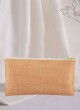 Gold Clutch With Beads Embroidered Floral Motifs
